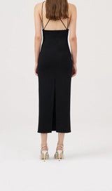 DEEP V MAXI DRESS IN BLACK Dresses styleofcb