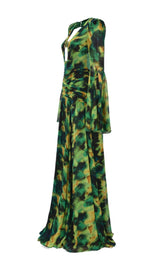 PRINTED CHIFFON MAXI DRESS styleofcb
