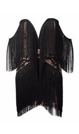 TASSEL MINI DRESS IN PINK Dresses styleofcb XS BLACK