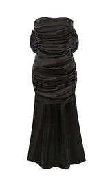STRAPLESS BOWKNOT MINI DRESS IN BLACK Oh CICI