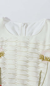 A-LINE SMOCKED MINI DRESSES IN WHITE DRESS STYLE OF CB