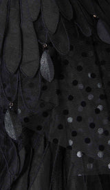 APPLIQUÉD TULLE MINI DRESS IN BLACK DRESS STYLE OF CB