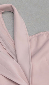 APPLIQUÉD BANDAGE MIDII DRESS IN PALE PINK DRESS STYLE OF CB