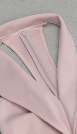 APPLIQUÉD BANDAGE MIDII DRESS IN PALE PINK DRESS STYLE OF CB