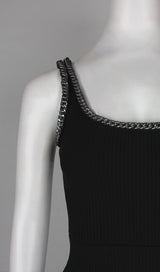 ASYMMETRIC BANDAGE MIDI DRESS IN BLACK Dresses styleofcb