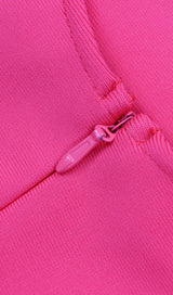 ASYMMETRIC BANDAGE MIDI DRESS IN PINK Dresses styleofcb