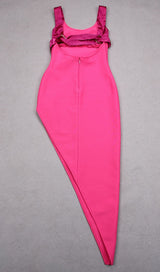 ASYMMETRIC BANDAGE MIDI DRESS IN PINK Dresses styleofcb