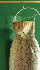 BANDEAU PRINTED JUNGLE MIDI DRESS IN BEIGE DRESS STYLE OF CB