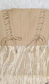 BANDEAU TASSEL MINI DRESS DRESS STYLE OF CB