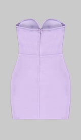 BANDEAU BANDAGE MINI DRESS IN LILAC DRESS STYLE OF CB