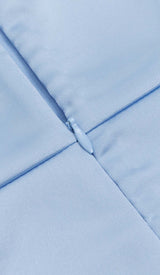 BANDEAU SATIN SLIT MIDI DRESS IN SKY BLUE DRESS STYLE OF CB