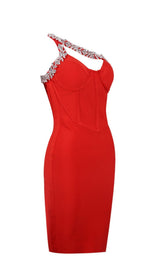 BLACK CRYSTAL STRAPS CROSET DRESS styleofcb