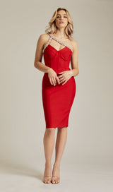 BLACK CRYSTAL STRAPS CROSET DRESS styleofcb