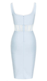 BODYCON CORSET MIDI DRESS IN BLUE DRESS STYLE OF CB