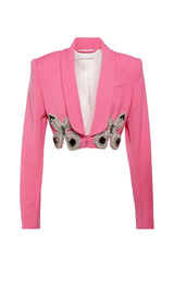 BOW EMBELLISHED CRYSTA TWO PIECE SET DRESS STYLE OF CB