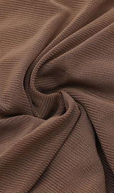 BROWN RUCHED MIDI DRESS Dresses styleofcb