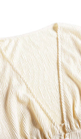BUTTON-FRONT PUFFED SLEEVES MAXI DRESS IN WHITE DRESS STYLE OF CB