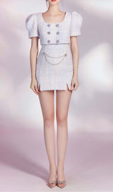 CRYSTAL EMBELLISHED TWO PIECE IN LILAC DRESS STYLE OF CB