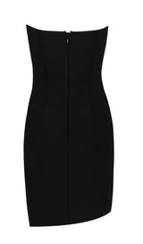 CRYSTAL FLOWER MINI DRESS IN BLACK Dresses styleofcb