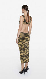 CUT OUT LEOPARD KNIT MAXI DRESS Dresses styleofcb