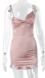 FISHBONE MINI DRESS IN PINK Dresses styleofcb