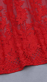 FLORAL CORSET LACE MAIX DRESS IN RED DRESS STYLE OF CB