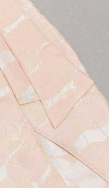 FLORAL CROSS KNOT SPLIT MIDI DRESS IN PINK DRESS STYLE OF CB