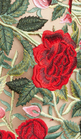 FLORAL EMBROIDERY HIGH MINI DRESS DRESS STYLE OF CB