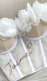 FLORAL LACE CORSET TOP Shirts & Tops styleofcb XS WHITE