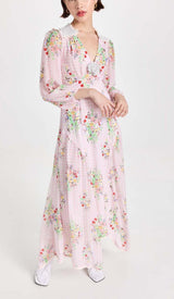 FLORAL PRINT MIDI DRESS IN PINK DRESS STYLE OF CB
