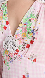 FLORAL PRINT MIDI DRESS IN PINK DRESS STYLE OF CB