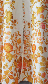 FLORAL-PRINT ROPE BELT MIDI DRESS IN IVORY DRESS styleofcb