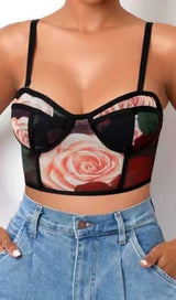 FLOWER PRINT BODYSUIT bodysuit styleofcb