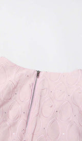 FRILL CUTOUT TRIM MINI DRESS IN PINK DRESS STYLE OF CB