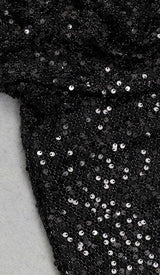HALTER SLEEVELESS SEQUIN MAXI DRESS IN BLACK DRESS STYLE OF CB