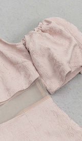 HALTER PUFF MINI DRESS IN PINK DRESS STYLE OF CB