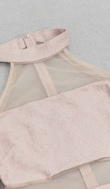 HALTER PUFF MINI DRESS IN PINK DRESS STYLE OF CB