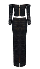 HEART EMBELLISHED TWO PIECE SET IN BLACK styleofcb