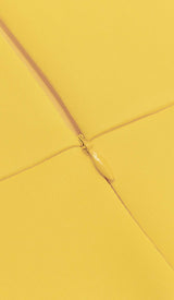 HIP WRAP BANDAGE MIDI DRESS IN YELLOW DRESS STYLE OF CB