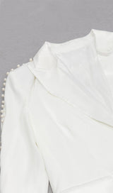 PEARL-DECORATED SUIT IN WHITE styleofcb