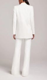 PEARL-DECORATED SUIT IN WHITE styleofcb