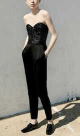 SEQUIN BRA TOP IN BLACK styleofcb