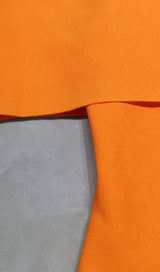 OFF-THE-SHOULDER TIGHT DRESS IN ORANGE styleofcb