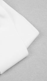BANDEAU ONE-SHOULDER KNITTED DRESS IN WHITE styleofcb