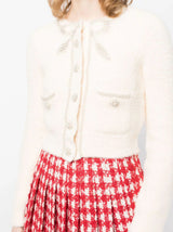 EMBELLISHED BOW CARDIGAN