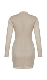 KHAKI RUCHED MINI DRESS Dresses styleofcb