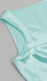 KNOT SIDE SATIN MIDI DRESS IN MINT DRESS STYLE OF CB