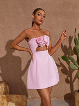 STRAPLESS CUTOUT MINI DRESS Dresses styleofcbdress