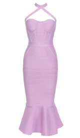 MERMAID CORSET MIDI DRESS IN PURPLE DRESS STYLE OF CB