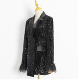 BLACK SUIT SEQUINS styleofcb